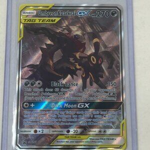 Pokemon Sun & Moon Umbreon & Darkrai GX Black Star Promo SM241 FULL ART